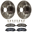 KIT-072924-658 2-Wheel Set Rear Brake Disc and Pad Kit, Plain Surface 5 Lugs 292 mm Ceramic, Includes (1) Brake Pad Set and (2) Brake Disc