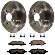 KIT-072924-660 2-Wheel Set Rear Brake Disc and Pad Kit, Plain Surface 5 Lugs 292 mm Ceramic, Includes (1) Brake Pad Set and (2) Brake Disc