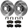 KIT-072924-66 2-Wheel Set Front Brake Disc and Pad Kit, Plain Surface 5 Lugs 321.06 mm Semi-metallic, Includes (1) Brake Pad Set and (2) Brake Disc