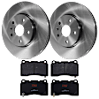 KIT-072924-67 2-Wheel Set Front Brake Disc and Pad Kit, Plain Surface 5 Lugs 321.06 mm Ceramic, Includes (1) Brake Pad Set and (2) Brake Disc
