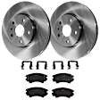 KIT-072924-68 2-Wheel Set Front Brake Disc and Pad Kit, Plain Surface 5 Lugs 321.06 mm Semi-metallic, Includes (1) Brake Pad Set and (2) Brake Disc