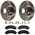 KIT-072924-698 2-Wheel Set Rear Brake Disc and Pad Kit, Plain Surface 5 Lugs 282.45 mm Ceramic, Includes (2) Disc and (1) Pad Set