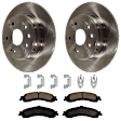 KIT-072924-702 2-Wheel Set Rear Brake Disc and Pad Kit, Plain Surface 5 Lugs 282.45 mm Ceramic, Includes (2) Disc and (1) Pad Set