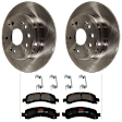 KIT-072924-703 2-Wheel Set Rear Brake Disc and Pad Kit, Plain Surface 5 Lugs 282.45 mm Semi-metallic, Includes (2) Disc and (1) Pad Set