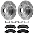 KIT-072924-706 2-Wheel Set Rear Brake Disc and Pad Kit, Plain Surface 6 Lugs 325.12 mm Ceramic, Includes (1) Brake Pad Set and (2) Brake Disc