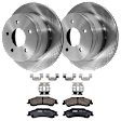 KIT-072924-722 2-Wheel Set Rear Brake Disc and Pad Kit, Plain Surface 5 Lugs 294.89 mm Ceramic, Includes (1) Brake Pad Set and (2) Brake Disc