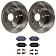 KIT-072924-738 2-Wheel Set Rear Brake Disc and Pad Kit, Plain Surface 5 Lugs 263.91 mm Ceramic, Includes (2) Brake Disc and (1) Brake Pad Set