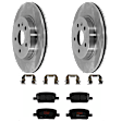 KIT-072924-762 2-Wheel Set Rear Brake Disc and Pad Kit, Plain Surface 5 Lugs 314.96 mm Ceramic, Includes (2) Brake Disc and (1) Brake Pad Set