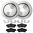 KIT-072924-765 2-Wheel Set Brake Disc and Pad Kit, Plain Surface 5 Lugs 324 mm Semi-metallic, Includes (2) Brake Disc and (1) Brake Pad Set