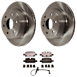 KIT-072924-788 2-Wheel Set Rear Brake Disc and Pad Kit, Plain Surface 6 Lugs 344.93 mm Ceramic, Includes (2) Disc and (1) Pad Set