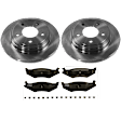 KIT-072924-796 2-Wheel Set Rear Brake Disc and Pad Kit, Plain Surface 5 Lugs 270.26 mm Semi-metallic, Includes (2) Brake Disc and (1) Brake Pad Set