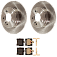 KIT-072924-807 2-Wheel Set Rear Brake Disc and Pad Kit, Plain Surface 5 Lugs 277.88 mm Ceramic, Includes (2) Brake Disc and (1) Brake Pad Set