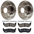 KIT-072924-809 2-Wheel Set Rear Brake Disc and Pad Kit, Plain Surface 5 Lugs 311.91 mm Ceramic, Includes (2) Brake Disc and (1) Brake Pad Set
