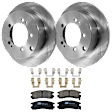 KIT-072924-821 2-Wheel Set Rear Brake Disc and Pad Kit, Plain Surface 5 Lugs 261.87 mm Ceramic, Includes (1) Brake Pad Set and (2) Brake Disc