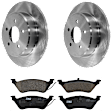 KIT-072924-828 2-Wheel Set Rear Brake Disc and Pad Kit, Plain Surface 5 Lugs 289.81 mm Ceramic, Includes (1) Brake Pad Set and (2) Brake Disc