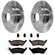 KIT-072924-829 2-Wheel Set Rear Brake Disc and Pad Kit, Plain Surface 5 Lugs 289.81 mm Ceramic, Includes (1) Brake Pad Set and (2) Brake Disc