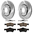 KIT-072924-832 2-Wheel Set Front Brake Disc and Pad Kit, Plain Surface 5 Lugs 280.92 mm Ceramic, Includes (1) Brake Pad Set and (2) Brake Disc