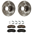KIT-072924-835 2-Wheel Set Front Brake Disc and Pad Kit, Plain Surface 5 Lugs 276 mm Ceramic, Includes (2) Disc and (1) Pad Set