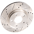 2016 Jeep Patriot - 2-Wheel Set Front Brake Disc and Pad Kit, Cross-drilled and Slotted, 5 Lugs, Ceramic, Code Brf,Brg,Brj