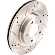 2015 Jeep Patriot - 2-Wheel Set Front Brake Disc and Pad Kit, Cross-drilled and Slotted, 5 Lugs, 294 mm, Ceramic, Code Brf,Brg,Brj, 2.0L 4Cyl, Includes (2) Disc and (1) Pad Set