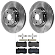 KIT-072924-849 2-Wheel Set Front Brake Disc and Pad Kit, Plain Surface 5 Lugs 359.92 mm Semi-metallic, Includes (1) Brake Pad Set and (2) Brake Disc