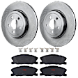 KIT-072924-859 2-Wheel Set Front Brake Disc and Pad Kit, Plain Surface 5 Lugs 344.93 mm Semi-metallic, Includes (1) Brake Pad Set and (2) Brake Disc