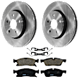 KIT-072924-912 2-Wheel Set Front Brake Disc and Pad Kit, Plain Surface 5 Lugs 329.95 mm Ceramic, Includes (1) Brake Pad Set and (2) Brake Disc