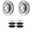KIT-072924-915 2-Wheel Set Front Brake Disc and Pad Kit, Plain Surface 5 Lugs 329.95 mm Semi-metallic, Includes (1) Brake Pad Set and (2) Brake Disc