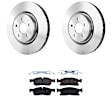 KIT-072924-935 2-Wheel Set Front Brake Disc and Pad Kit, Plain Surface 5 Lugs 379.98 mm Semi-metallic, Includes (1) Brake Pad Set and (2) Brake Disc