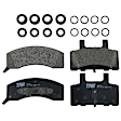 KIT-072924-956 2-Wheel Set Front Brake Disc and Pad Kit, Plain Surface 8 Lugs 317.75 mm Semi-metallic RWD, Includes (1) Brake Pad Set and (2) Brake Disc