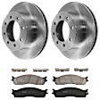 KIT-072924-962 2-Wheel Set Front Brake Disc and Pad Kit, Plain Surface 8 Lugs 353.06 mm Ceramic, Includes (2) Brake Disc and (1) Brake Pad Set