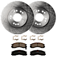 KIT-072924-984 2-Wheel Set Front Brake Disc and Pad Kit, Plain Surface 5 Lugs 275.84 mm Semi-metallic, Includes (2) Brake Disc and (1) Brake Pad Set
