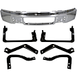 2010 Ford F-150 - 7-Piece Kit Front Bumper, Chrome, Includes (1) Bumper and (6) Bumper Bracket