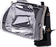 7-Piece Kit Grille Chrome Shell with Painted Dark Gray Insert, Includes (2) Corner Light, (1) Grille Assembly, (2) Headlight, and (2) Turn Signal Light