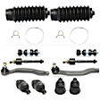 12-Piece Kit Steering Rack Boot, 12-Piece Kit,  Includes (4) Ball Joint, (2) Steering Rack Boot, (2) Sway Bar Link, and (4) Tie Rod End