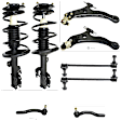 8-Piece Kit Front, Driver and Passenger Side Fully Loaded Strut, FWD, Includes (2) Control Arm, (2) Tie Rod End, (2) Sway Bar Link and (2) Shock Absorber and Strut Assembly
