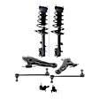 8-Piece Kit Rear, Driver and Passenger Side Fully Loaded Strut, AWD, Includes (2) Ball Joint, (2) Control Arm, (2) Loaded Strut, and (2) Sway Bar Link