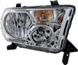 2011 Toyota Tundra - 7-Piece Kit Front Bumper, For Models With Steel Lower Bumper, Chrome, Includes (1) Bumper, (1) Bumper Cover, (2) Headlight, (2) Headlight Filler, and (1) Valance