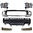 7-Piece Kit, Bumper, Chrome, Includes (1) Bumper, (1) Bumper Cover, (2) Headlight, (2) Headlight Filler, and (1) Valance