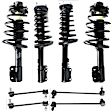 8-Piece Kit Fully Loaded Strut, Includes (4) Loaded Strut and (4) Sway Bar Link