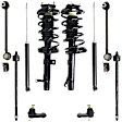 10-Piece Kit Front and Rear, Driver and Passenger Side, Inner and Outer Shock and Fully Loaded Strut, Includes (4) Shock Absorber and Strut Assembly, (4) Tie Rod End and (2) Sway Bar Link