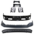 2019 Ram 1500 Classic - 7-Piece Kit Front, Lower Bumper, For Models With Two Piece  Type, Painted Black,  Includes (1) Bumper, (1) Bumper Cover, (2) Bumper Trim, (2) Fog Light, and (1) Valance