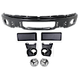 2010 Ford F-150 - 6-Piece Kit Front Bumper, Powdercoated Black, Includes (1) Bumper, (2) Bumper Trim, (2) Fog Light, and (2) Fog Light Bracket