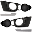 6-Piece Kit Fog Light Cover, Black, Includes (2) Fog Light Cover, (2) Fog Light Trim and (2) Headlight Filler