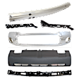 2008 Toyota Tundra SR5 - 6-Piece Kit Front Bumper, For Models With Steel Bumper, Chrome, Includes (1) Bumper, (1) Bumper Reinforcement, (3) Bumper Retainer, and (1) Valance