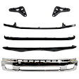 2003 Toyota Tundra - 6-Piece Kit Front, Lower Bumper, 2-Door,  (Regular Cab), Chrome, Standard Cab Pickup,  Includes (1) Bumper, (2) Bumper Bracket, (1) Bumper Cover, (1) Bumper Trim, and (1) Valance