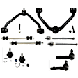10-Piece Kit Front, Driver and Passenger Side, Upper Control Arms, Includes (2) Ball Joint, (2) Control Arm, (2) Sway Bar Link, and (4) Tie Rod End