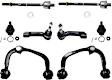 8-Piece Kit Front, Driver and Passenger Side, Inner and Outer, Upper and Lower Control Arms, Includes (4) Tie Rod End, (2) Ball Joint, and (2) Control Arm