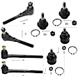 8-Piece Kit Tie Rod End, RWD Includes (4) Ball Joint and (4) Tie Rod End