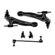 6-Piece Kit Front, Driver and Passenger Side, Lower Control Arms, Includes (2) Ball Joint, (2) Control Arm and (1) Sway Bar Link